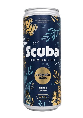 Scuba kombucha gyömbér-hárs – 330 ml