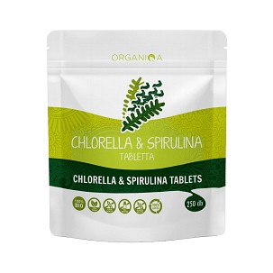 Organiqa Bio chlorella & spirulina tabletta – 250 db