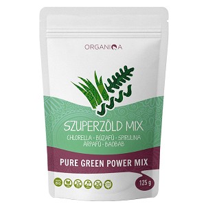 Organiqa Bio szuperzöld mix por – 125 g