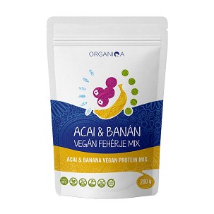 Organiqa Bio vegán fehérje mix acai-banán – 200 g
