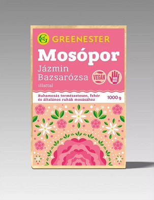 Greenester öko mosópor – jázmin & bazsarózsa, 1 kg